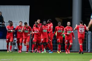 Les joueurs dijonnais célébrant un but