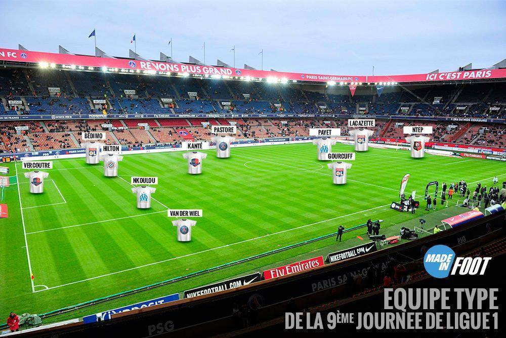 L'équipe type de la neuvième journée de Ligue 1