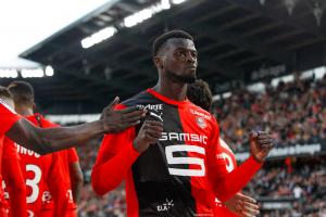 M'Baye Niang sous le maillot du Stade Rennais.