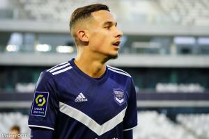 Mehdi Zerkane, le milieu de terrain offensif des Girondins de Bordeaux.