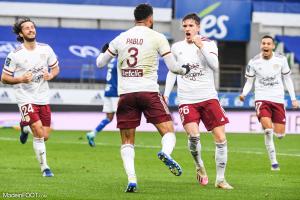 Les joueurs bordelais célébrant un but