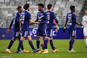 Les joueurs bordelais célébrant un but