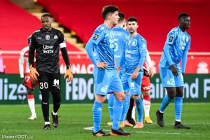 Les joueurs de l'OM après avoir encaissé un but