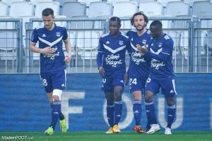 Les joueurs bordelais célébrant un but