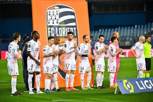 Le groupe de Lorient contre les Girondins